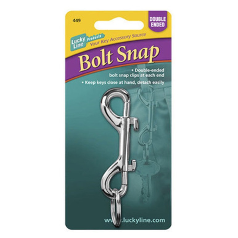 Lucky Line Double Ended Bolt Snap With Split Key Ring – 1 Pcs – Carded