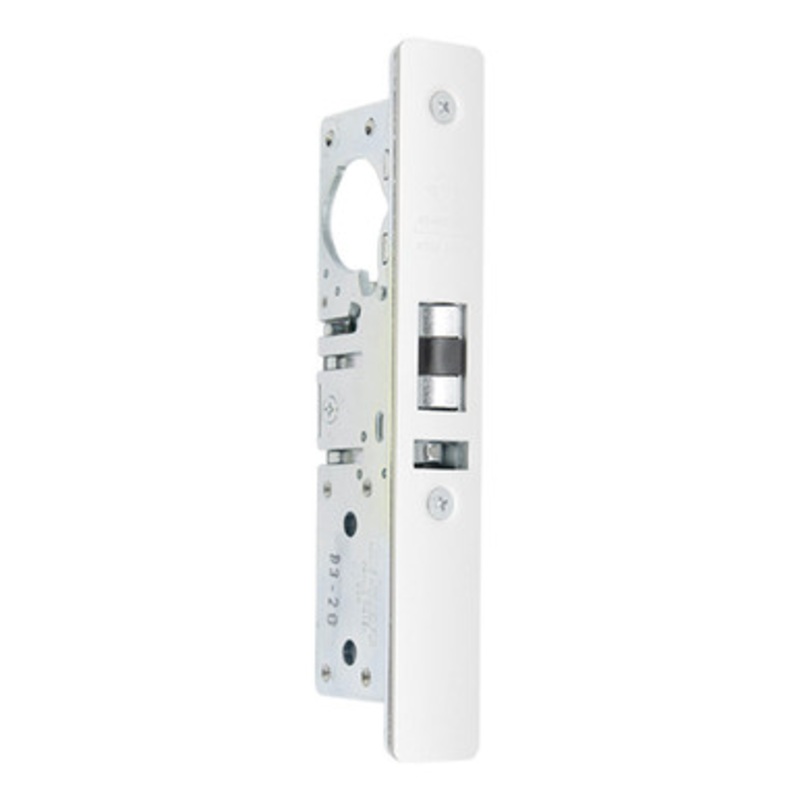 Adams Rite 4511 Standard Deadlatch, Radius Faceplate, 31/32 Backset, LH/RHR, 2-5/8 Strike – Clear Anodized