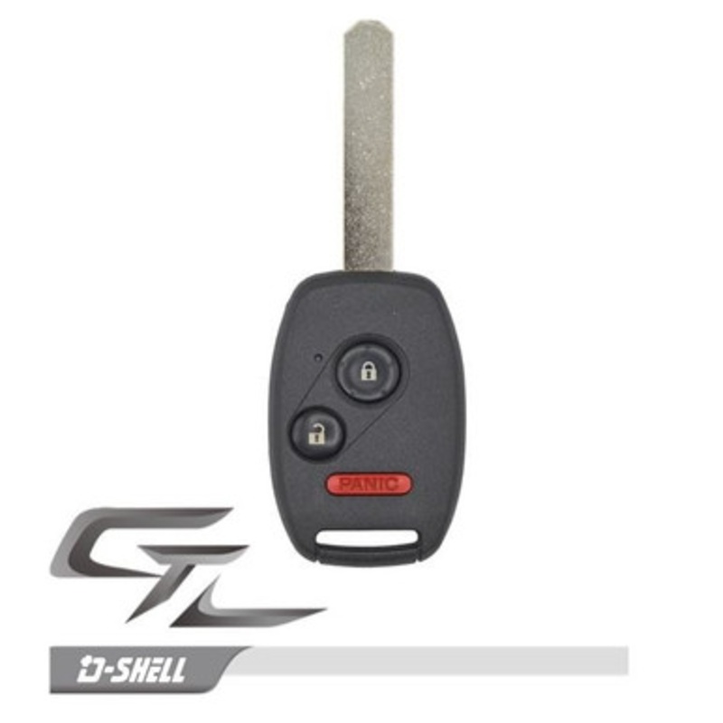 Honda 3 Button Remote Head Key OUCG8D-380H-A, IN DURASHELL – Refurbished, Recase in Durashell 171886