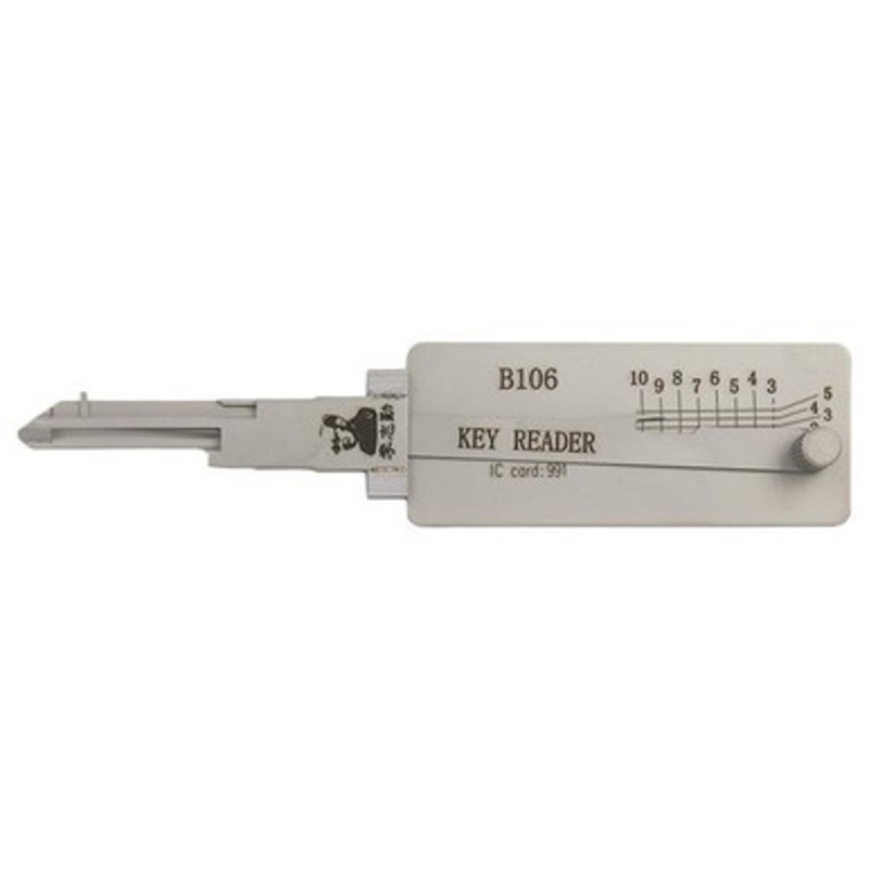 Original Lishi B106 B107 (NON-WARDED) Decoder – Door/Trunk – Anti Glare