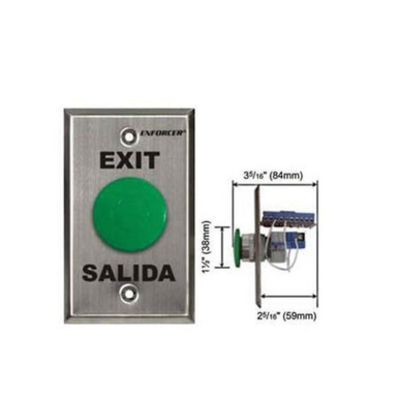 Seco-Larm Push-to-Exit Plate w/ built-in Timer