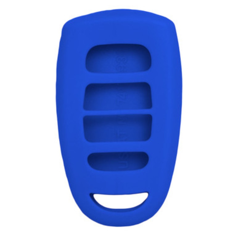 Replacement Silicone Jacket Keyless Remote Cover HYKIK34 for Kia 4 Button Remote FCC ID: SV3HMTX with Metal Ring – Blue