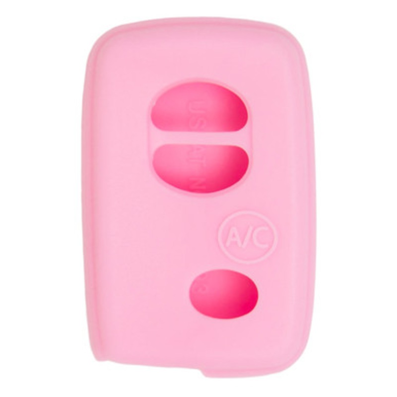 Replacement Silicone Jacket Keyless Remote Cover TYOTAG54 for Toyota 4 Button Proximity Smart Key Remote FCC ID: HYQ14AAB – Pink