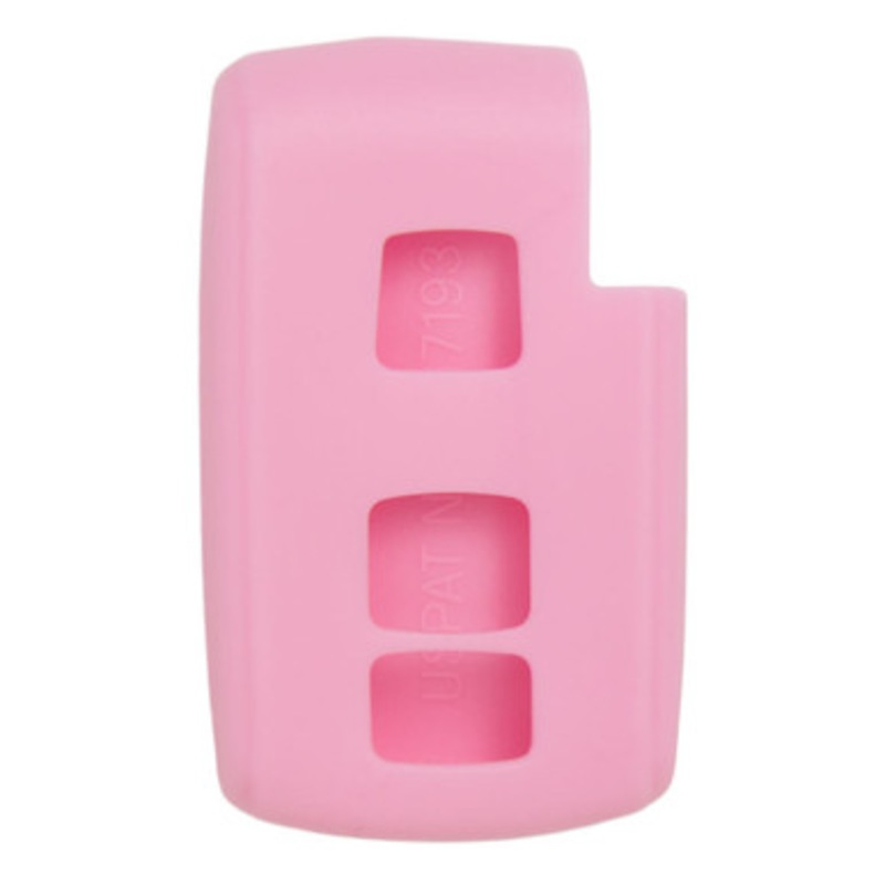 Replacement Silicone Jacket Keyless Remote Cover TYOTAG73 for Toyota Prius 3 Button Smart Key Proximity Remote FCC ID: M0ZB31EG – Pink