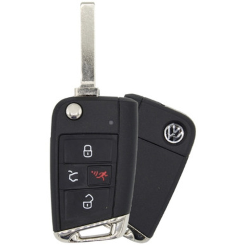 Volkswagen/Audi/Porsche/Bentley 4 Button Remote Head Key HU162 NBGFS125C1, Comfort Access – Refurbished, Grade A
