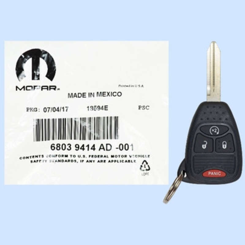 Jeep 4 Button Remote Head Key Y157 OHT692713AA – New OEM