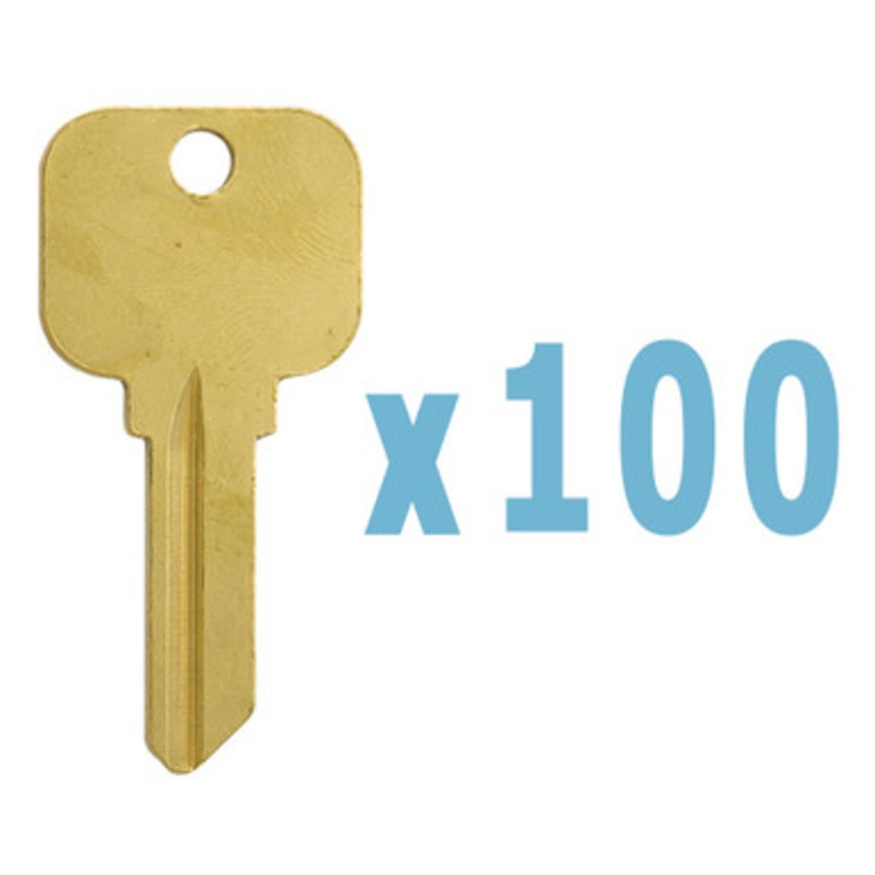Keyless2Go Schlage SC1 1145 5-Pin Key Blank Brass Neuter Bow Key – 100 PACK