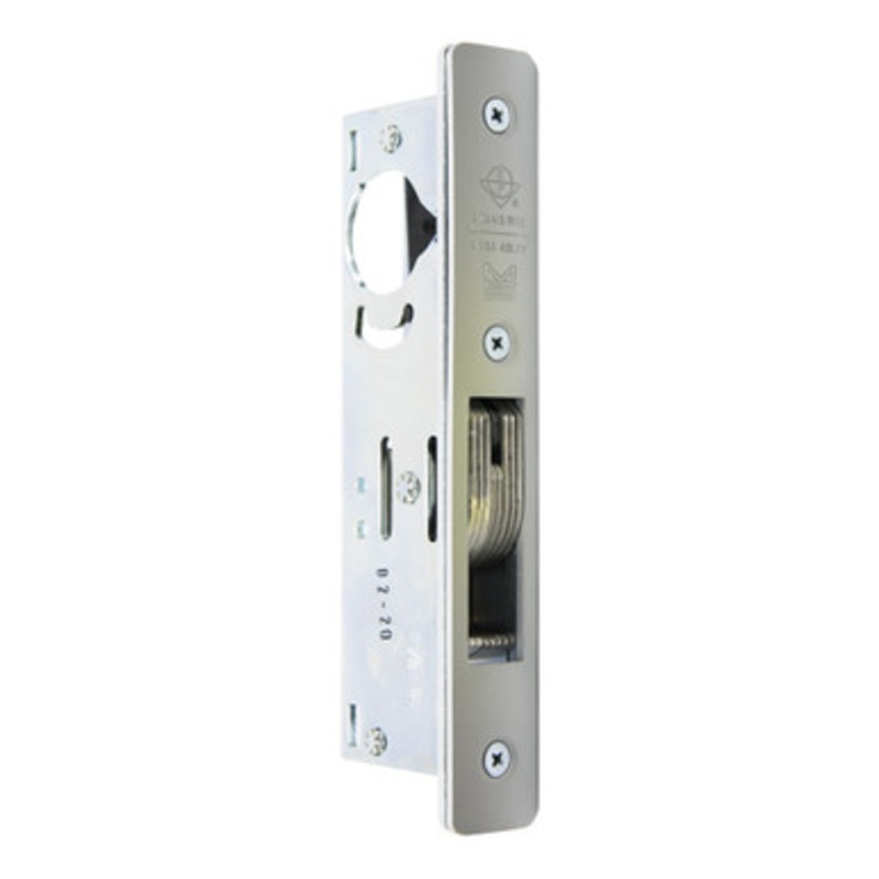 Adams Rite MS1890 Series MS Deadlock/Deadlatch, Flat Faceplate, 1-1/8 Backset, Flat/Standard Jamb, LH/RHR – Clear Anodized