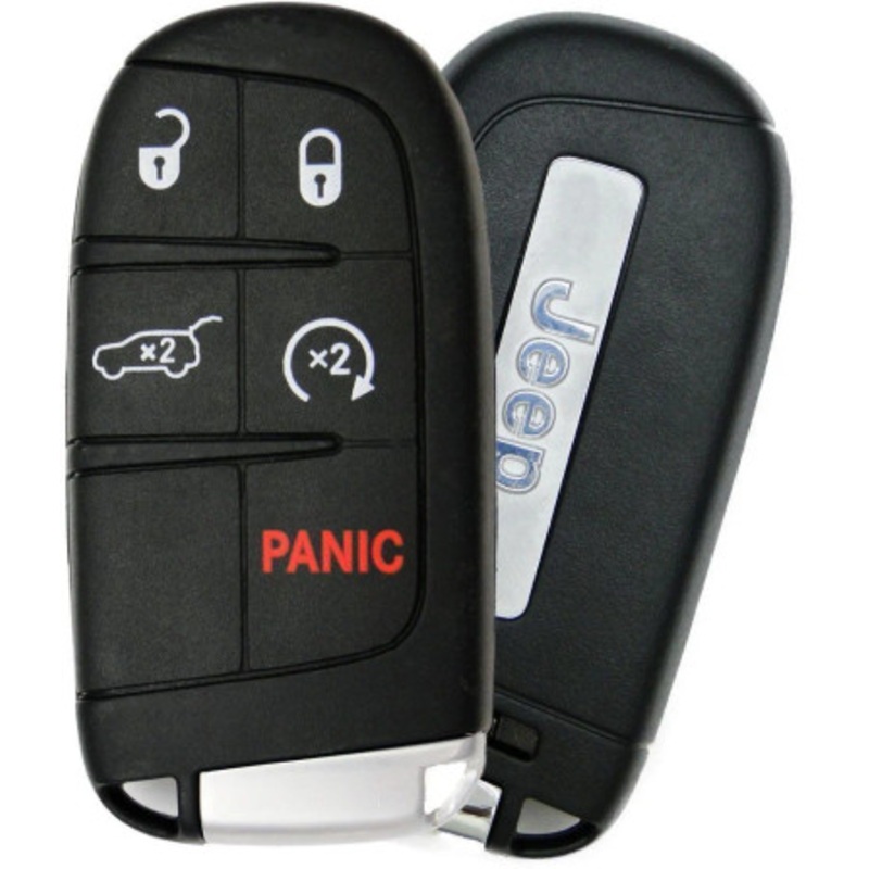 Jeep 5 Button Smart Key M3N-40821302, 68250343AB, 433 MHz – Refurbished, Grade A
