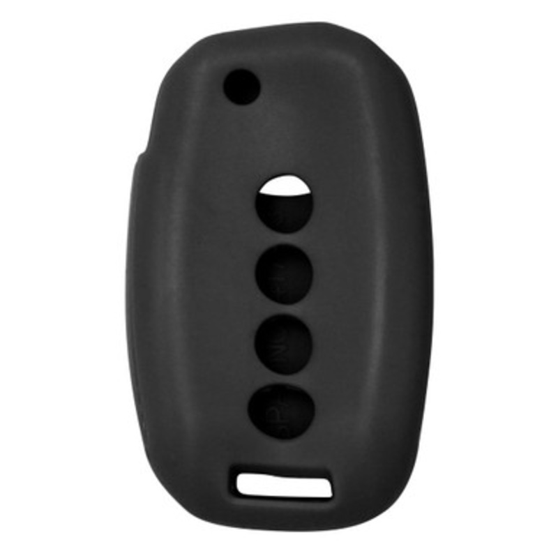 Replacement Silicone Jacket Keyless Remote Cover HYKIK64 for Kia 4 Button Flip Key FCC ID: OSLOKA-870T – Black