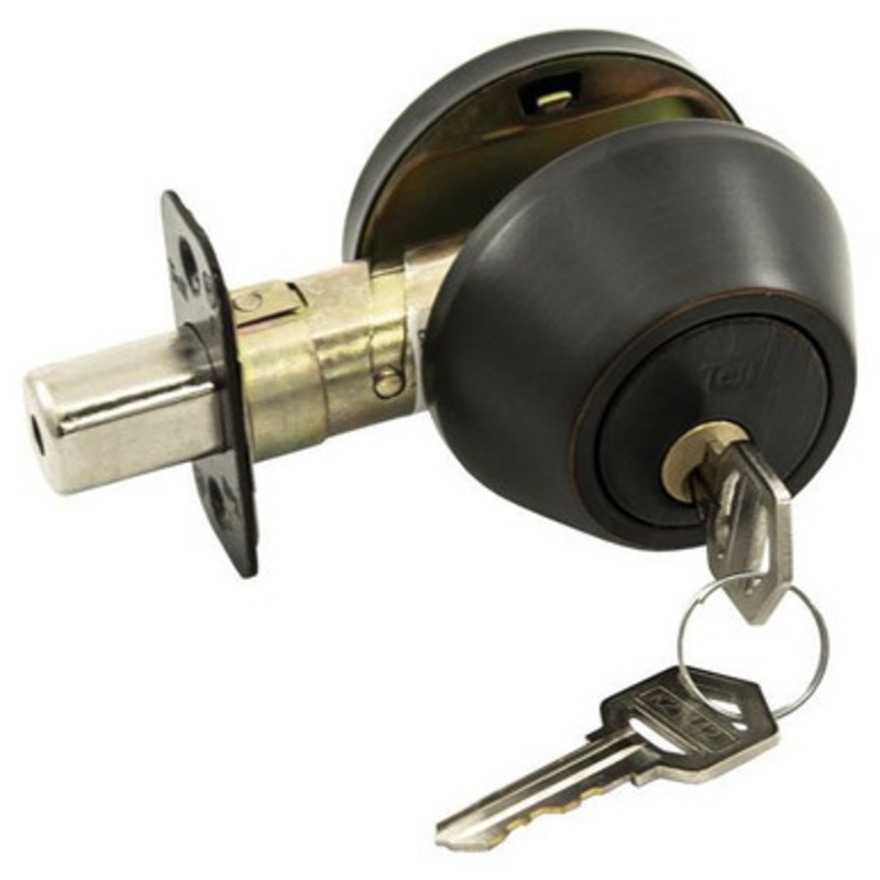 TELL PRO LINE Single Cylinder Dead Bolt Grade 3 KW1 – Aged Bronze 11