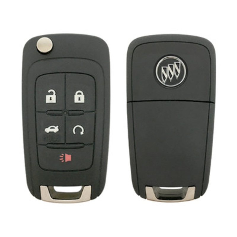 Buick 5 Button Non-PEPS Remote Flip Key OHT01060512, 13504204, 315 MHz – Refurbished, Grade A
