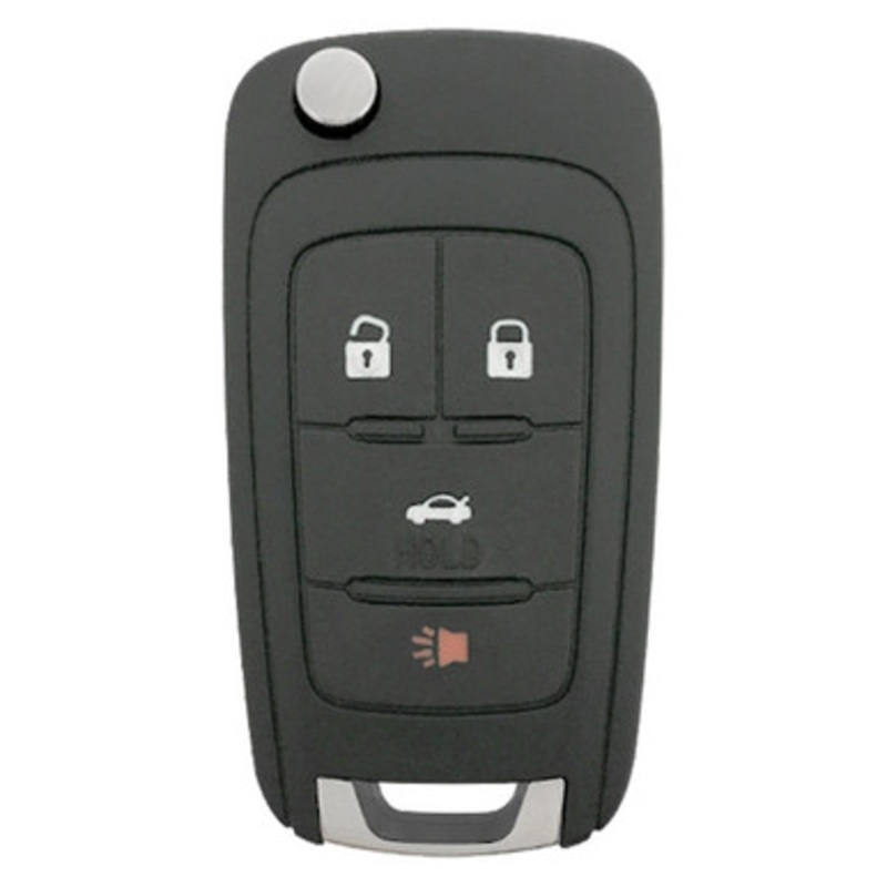 Chevrolet 4-Button Flip Key 13501259 433 MHz, Refurbished Grade A