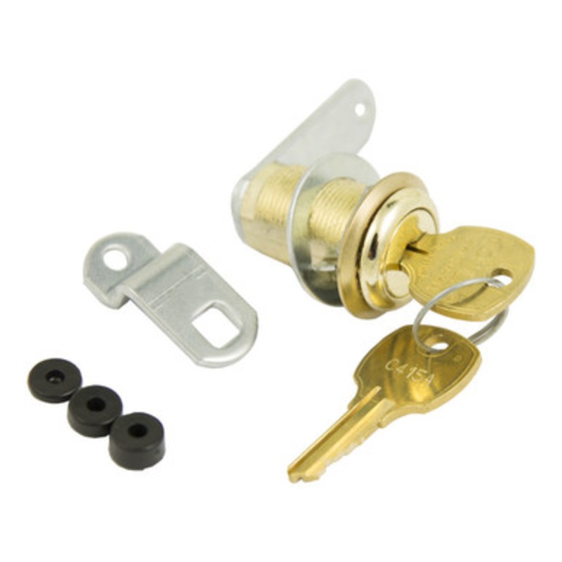 Compx C8053 Disc Tumbler Cam Lock 1-3/16 C415A Keyed Alike, 3 Bright Brass