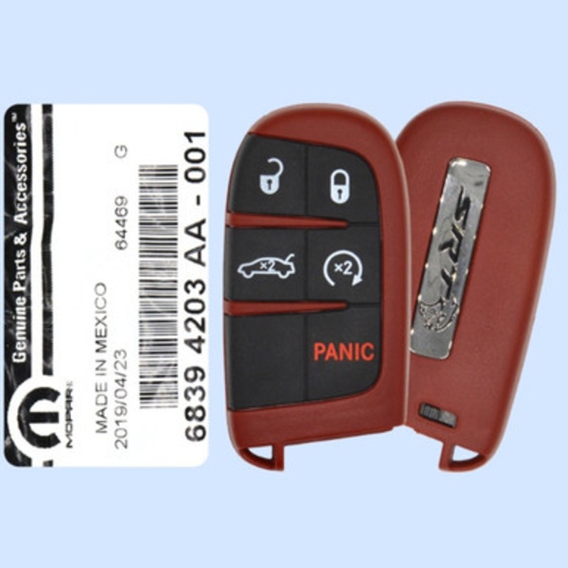 Dodge 5-Button Smart Key M3N-40821302 68394203AB 433 MHz, New OEM