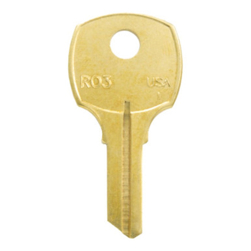 ILCO RO3 1069N National Rockford Cabinet Key Blank – Brass – 50 Pack