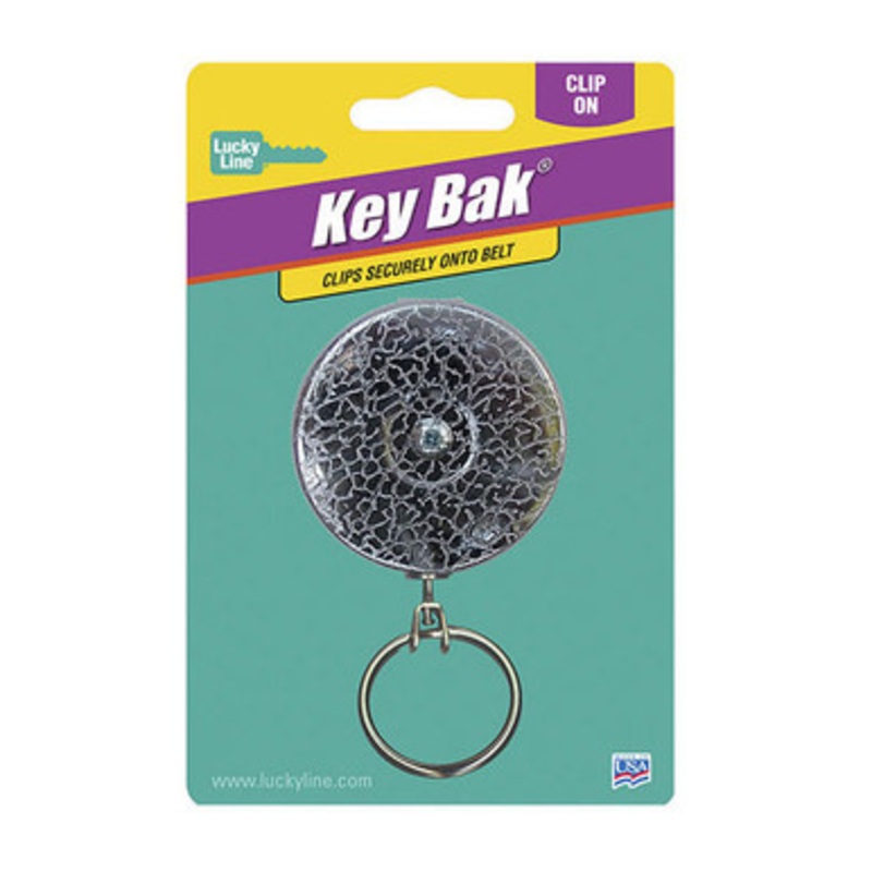Lucky Line KEY BAK  Clip On CHROME – 1 Pcs – Carded