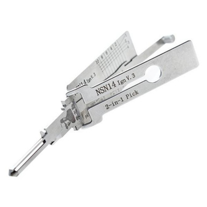 Original Lishi NSN14 DA34 SUB1 X237 10-Cut 2-in-1 Pick – Ignition