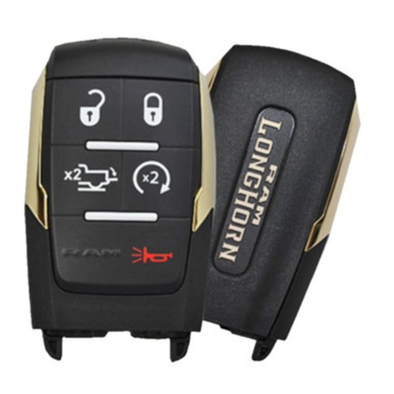 RAM Longhorn 5 Button Smart Key GQ4-76T, 68375456AB, 433 MHz – Refurbished, Grade A