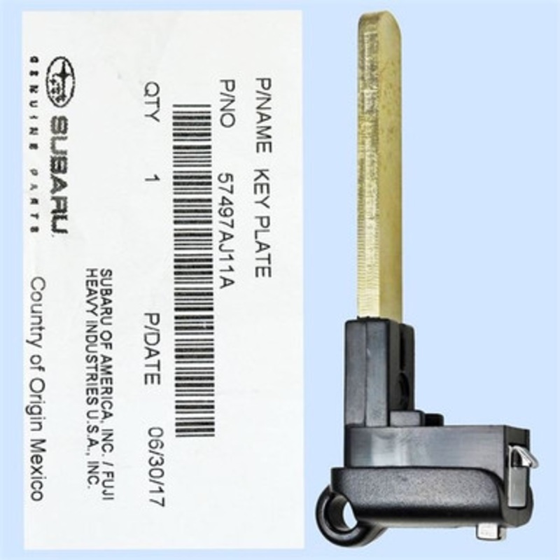 Subaru Emergency Insert Key Blade 57497-AJ11A – New, OEM