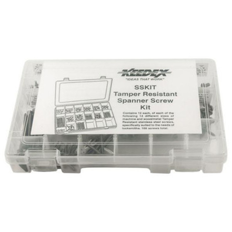 Keedex Tamper Resistant Stainless Steel Spanner Screw Kit