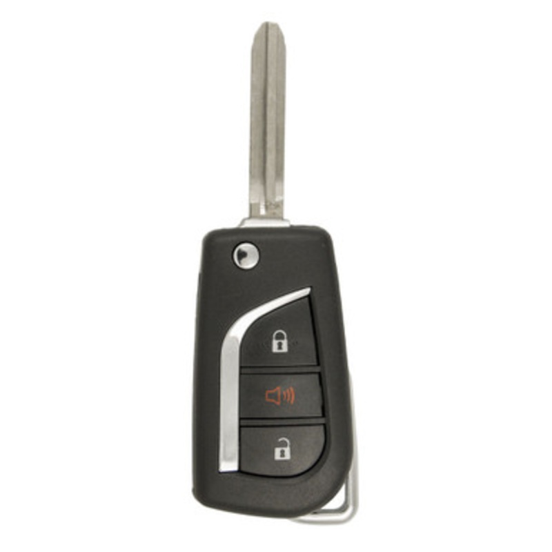 Keyless2Go 3 Button Remote Flip Key Replacement For Toyota MOZB41TG / 89070-21180 / G Chip, TLS-KH3-078-AFB-ZZZZ-001