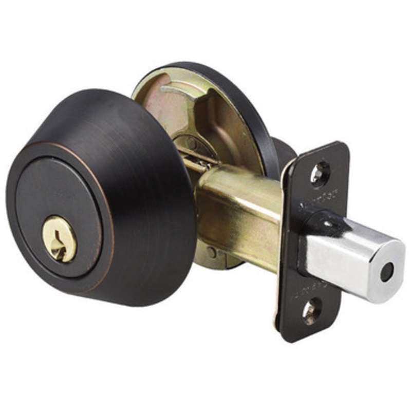 Master Lock DS0612PKA4 Single Cylinder Deadbolt KW1 – Grade 3 – Aged Bronze
