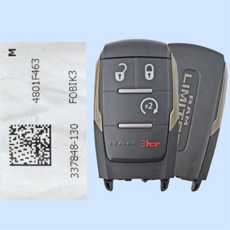 RAM 4-Button Smart Key GQ4-76T 68376346AB 433 MHz, New OEM