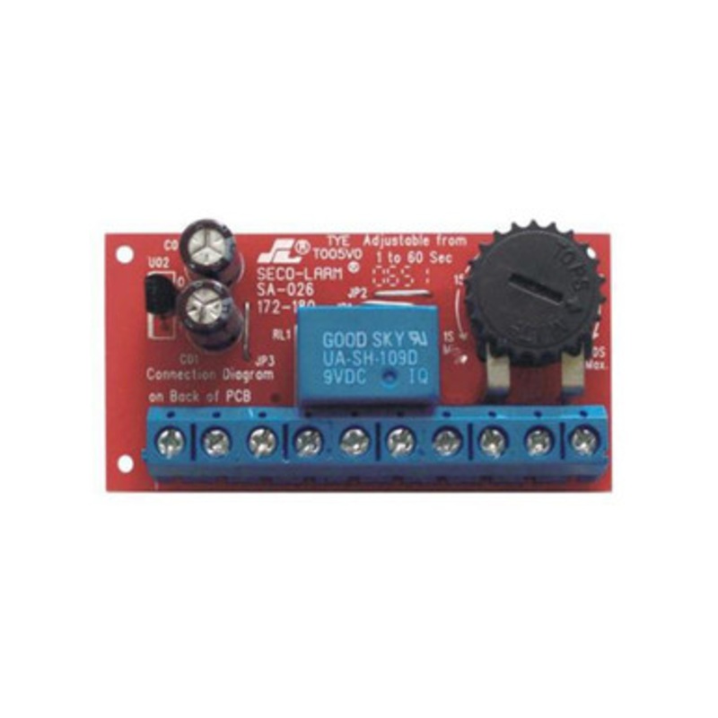 Seco-Larm Mini Low-Voltage Miniature Delay Timer Module with Relay Output