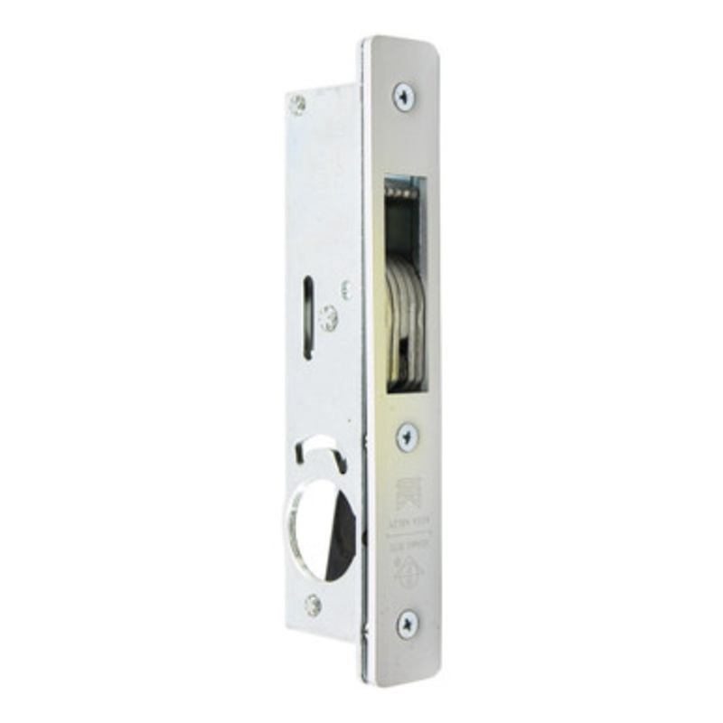 Adams Rite MS1850S Series MS Deadlock, Flat Faceplate, 7/8 Backset, Hookbolt, Non-Handed – Clear Anodized