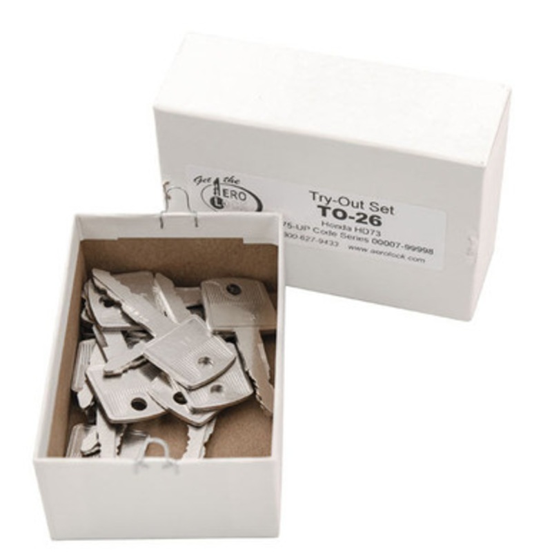Aero Lock HD73 Tryout Keys Set For Honda ATV and Motorcycles – 16 Keys