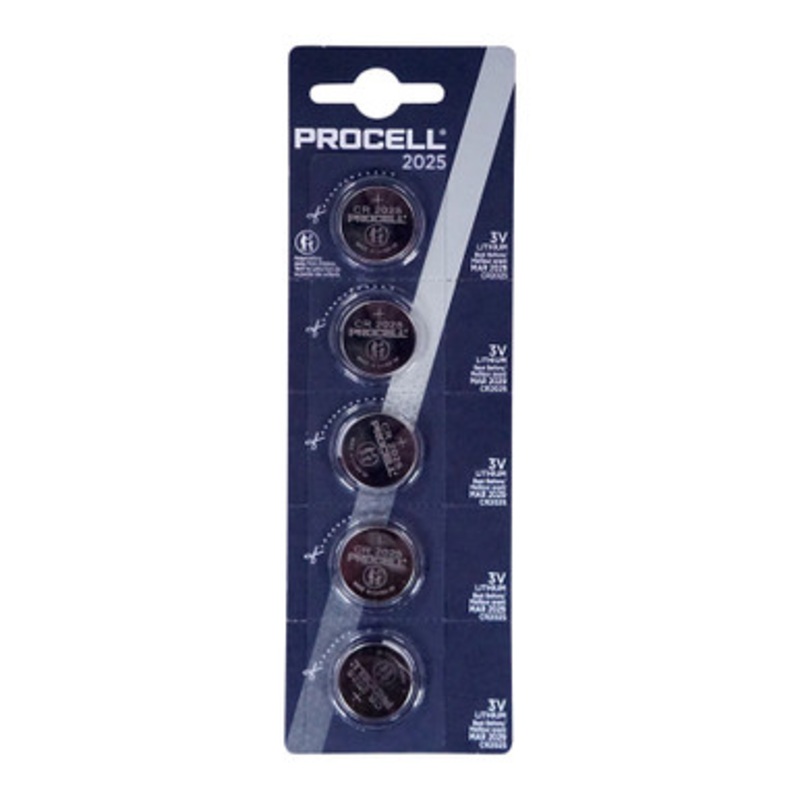 DURACELL CR2025 Coin Battery, 5 Pack