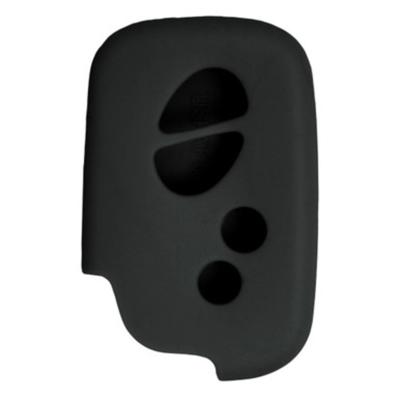 Replacement Silicone Jacket Keyless Remote Cover LXUSI34 for 4 Button Proximity Lexus Smart Key FCC ID: HYQ14AAB HYQ14ACX – Black