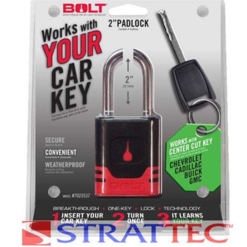 STRATTEC BOLT 2 Padlock Center Cut Hi-Security for GM, 7023537