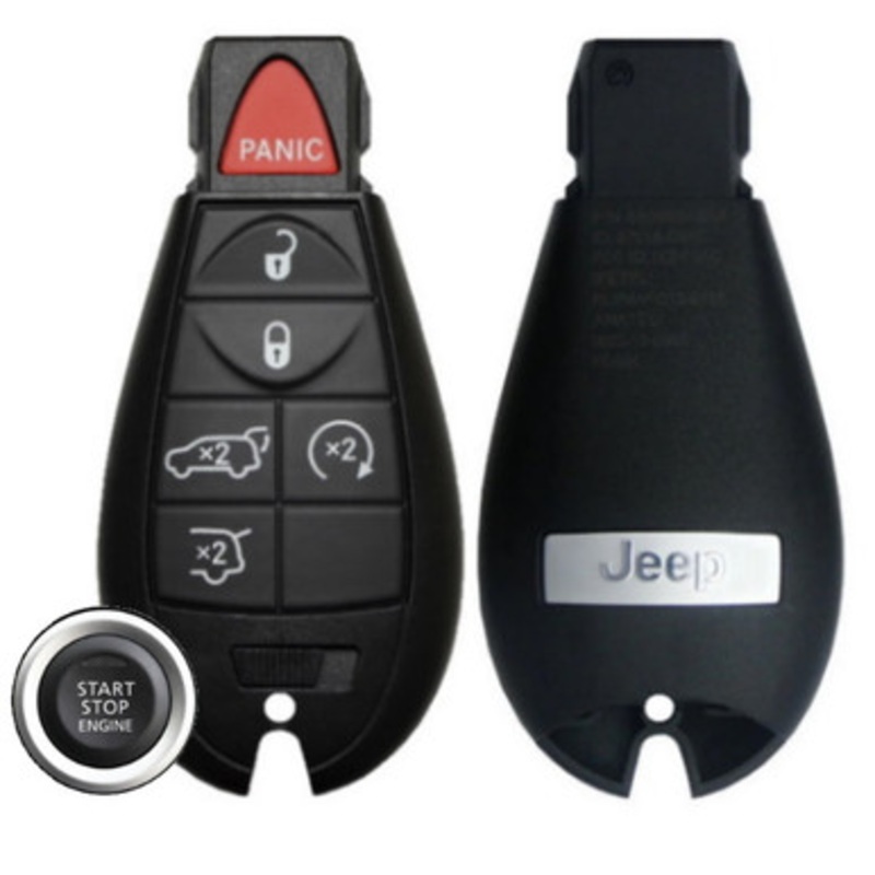 Jeep 6-Button Smart Key IYZ-C01C 68051666AI 433 MHz, New OEM