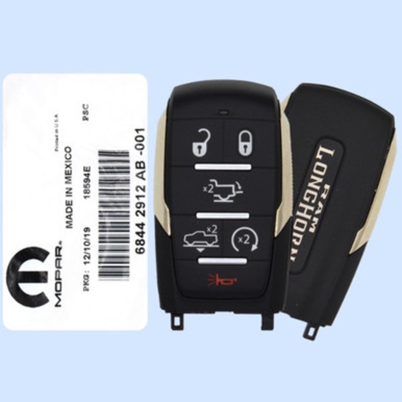 RAM Longhorn 6 Button Smart Key OHT-4882056, 68584158, 433 MHz – New, OEM