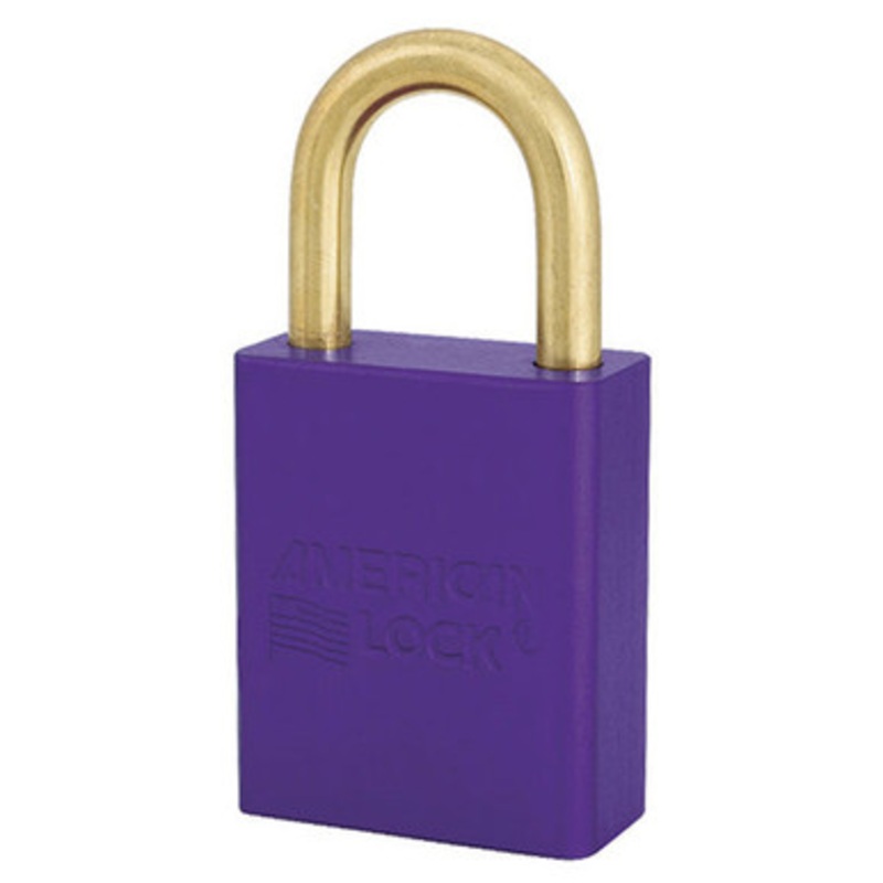 American Lock #A1105 1-1/2 in Aluminum Safety Lockout Padlock 0 Bitted – Purple
