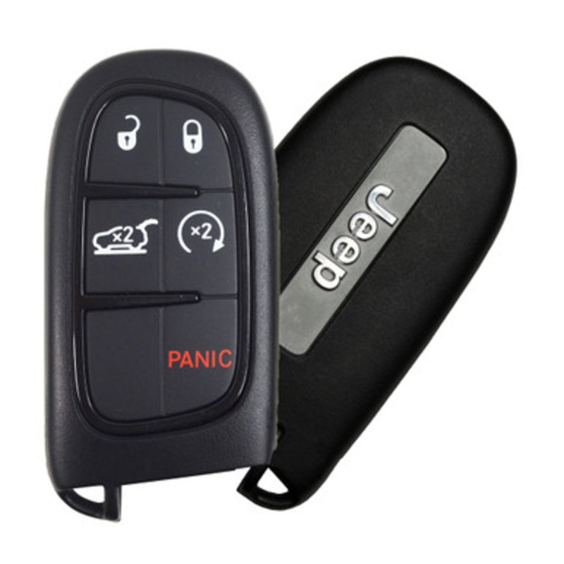 Jeep 5 Button Smart Key GQ4-54T, 68141580AG, 433 MHz – Refurbished, Grade A