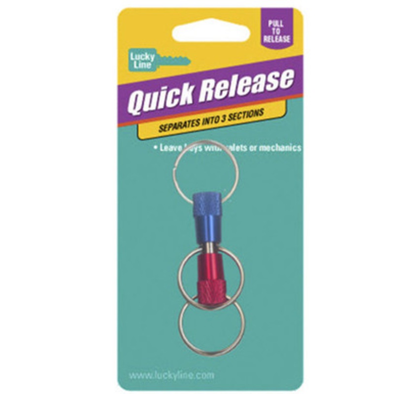Lucky Line 3-Way Pull Apart Key Release Red and Blue  – 1 Pcs – Carded