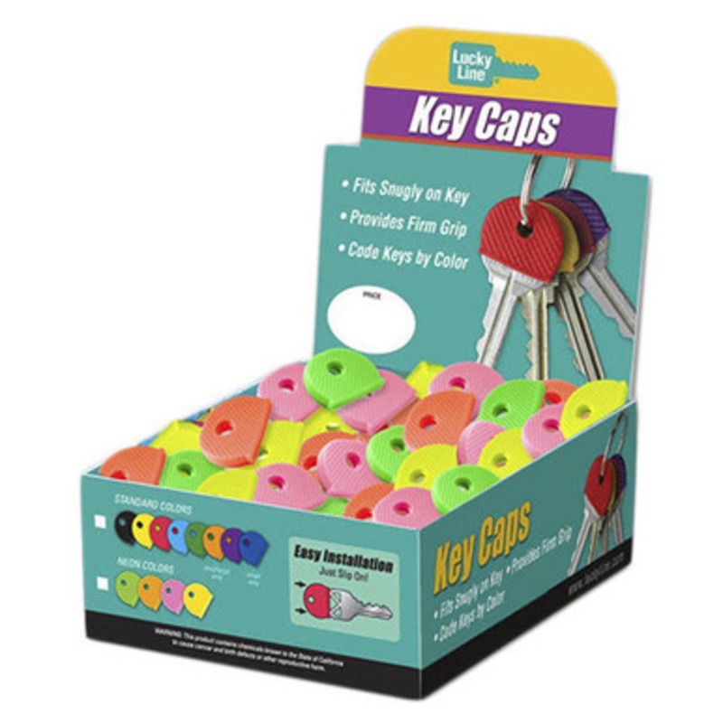 Lucky Line Standard Key Caps ASSORTED NEON – 200 Pcs – Display Box