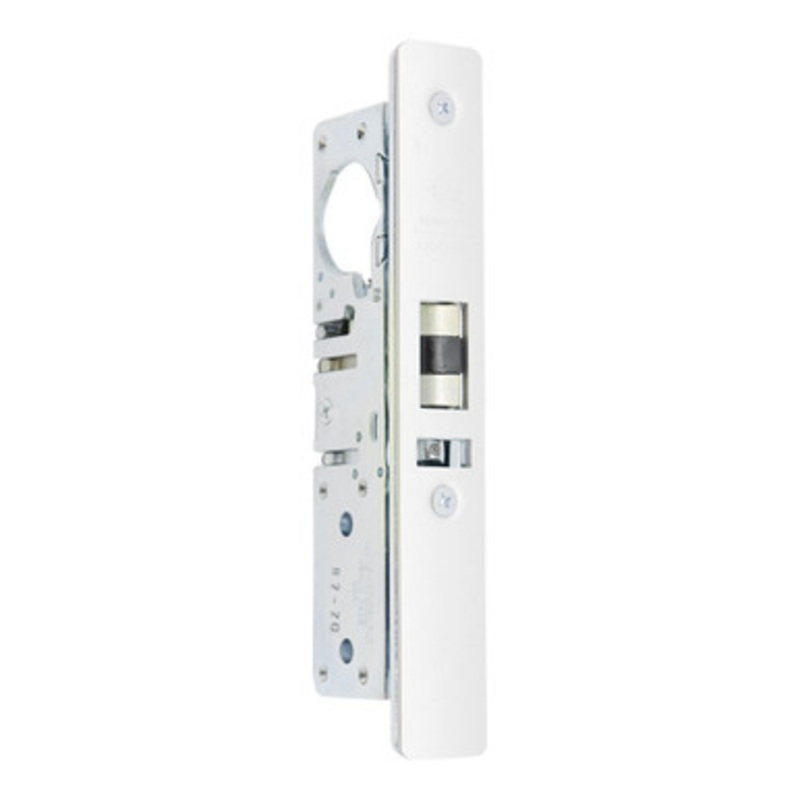 Adams Rite 4511 Standard Deadlatch, Radius Faceplate, 1-1/8 Backset, LH/RHR, 2-5/8 Strike – Clear Anodized
