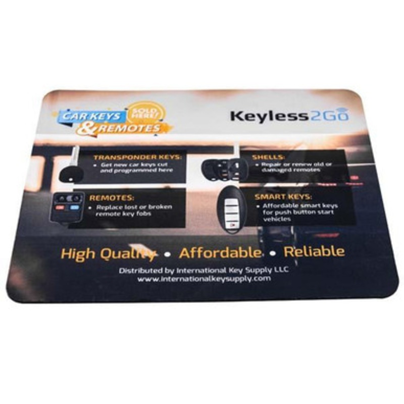 Keyless2Go 7.75 x 9.25 x 1/8 Cloth Dye-Sublimated Mousepad 4 Color Process Imprint Heavy Duty Rubber Backing