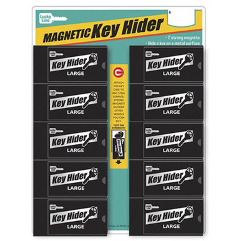 Lucky Line Large Magnetic Key Hider – 10 Pcs – Display Card