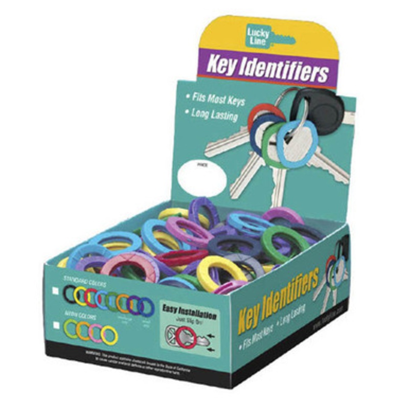 Lucky Line Medium Key Identifier ASSORTED – 200 Pcs – Display Box