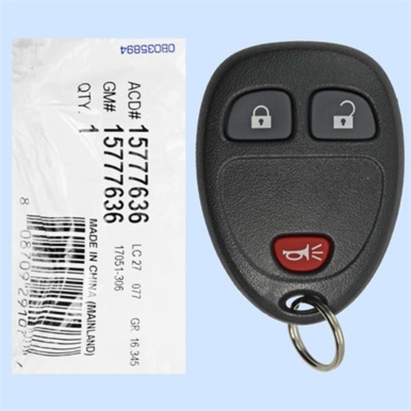Buick Chevrolet Pontiac 3-Button Remote KOBGT04A 15777636 – New OEM