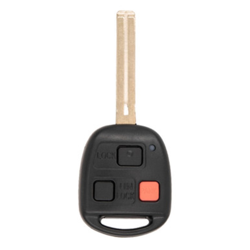 Keyless2Go 3 Button Remote Key Long Blade TOY40 4C Chip Replacement for Lexus HYQ1512V / 89070-60080, TLS-KH3-053-AFB-ZZZZ-001