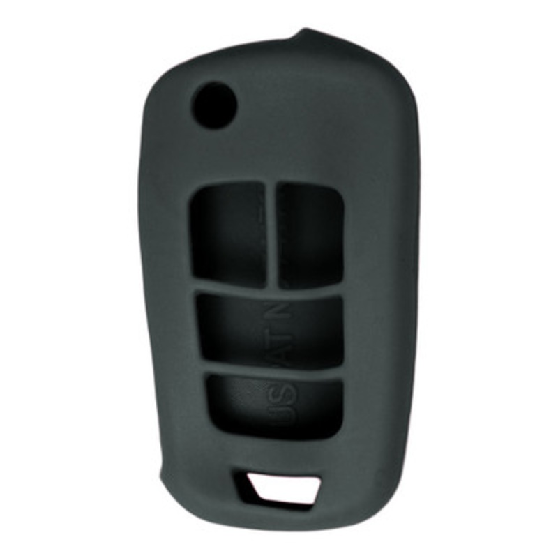 Replacement Silicone Jacket Keyless Remote Cover GMC95 for GM 5 Button Flip Remote Key FCC ID: OHT01060512 – Black