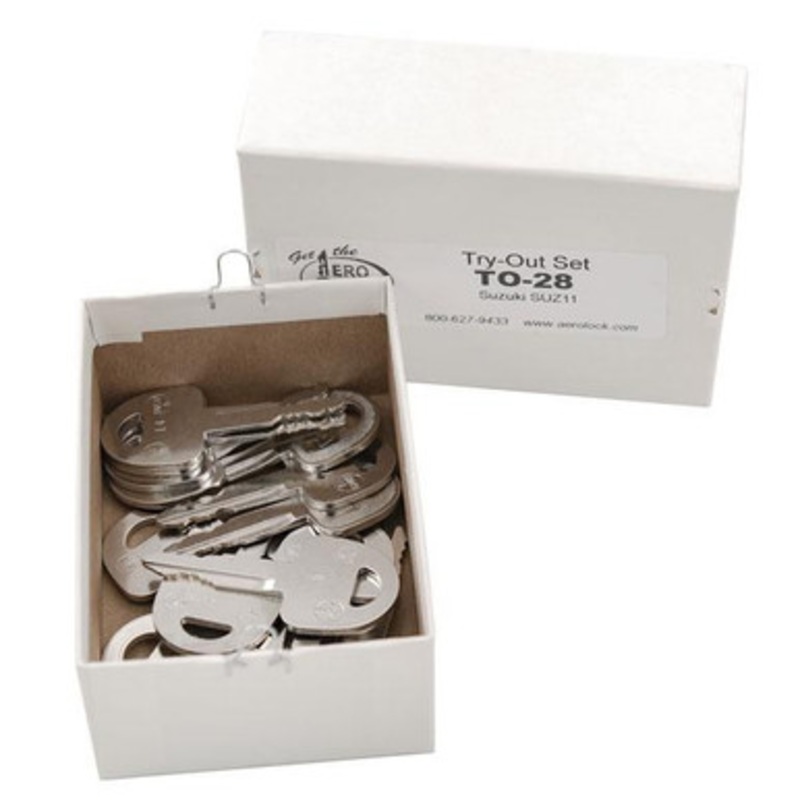 Aero Lock SUZ11 Tryout Keys Set Suzuki ATV and Motorcycles 1977-1982 – 16 Keys