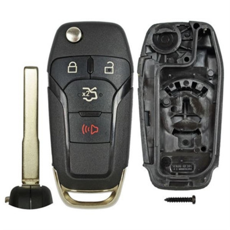 Ford 4 Button Flip Key Replacement Case