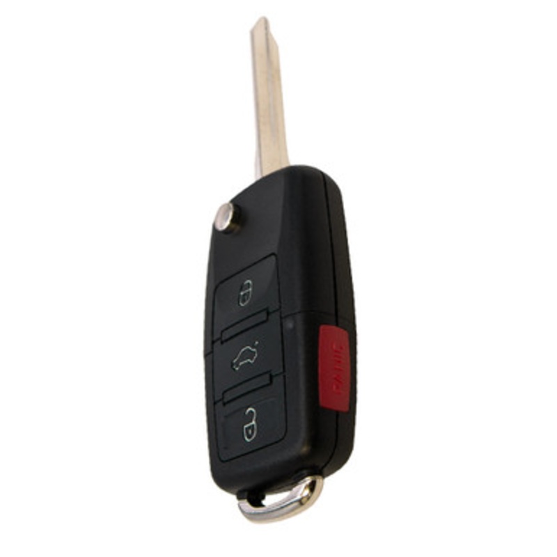 Keyless2Go 4 Button Flip Remote Key (80 Bit) Replacement for Ford 164-R8073, 164-R8087, 164-R8021, 164-R8020, 164-R8096